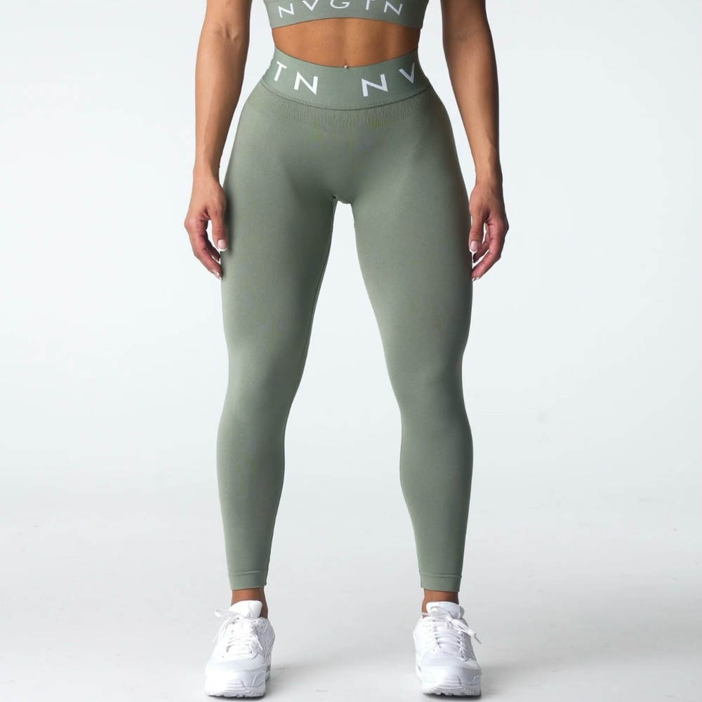 NVGTN Sage Green Sport Seamless Leggings - Picture 3 of 8